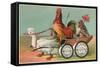 Chicken Wagon Pulled by Duck-null-Framed Stretched Canvas