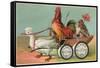 Chicken Wagon Pulled by Duck-null-Framed Stretched Canvas