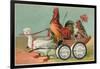 Chicken Wagon Pulled by Duck-null-Framed Premium Giclee Print