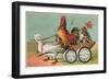 Chicken Wagon Pulled by Duck-null-Framed Art Print