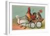 Chicken Wagon Pulled by Duck-null-Framed Art Print