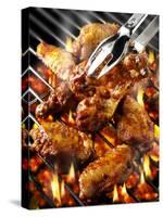 Chicken Wings on Barbecue Rack-Paul Williams-Stretched Canvas