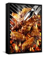 Chicken Wings on Barbecue Rack-Paul Williams-Framed Stretched Canvas