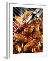 Chicken Wings on Barbecue Rack-Paul Williams-Framed Photographic Print