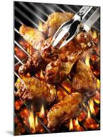 Chicken Wings on Barbecue Rack-Paul Williams-Mounted Photographic Print