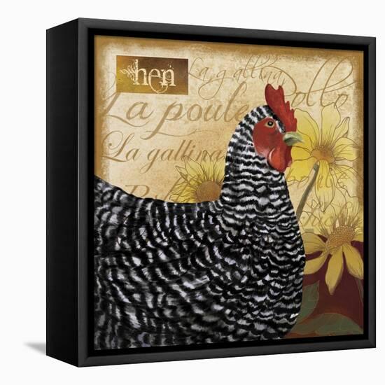 Chicken-Fiona Stokes-Gilbert-Framed Stretched Canvas