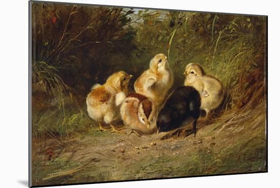 Chickens, 1878-Arthur Fitzwilliam Tait-Mounted Giclee Print