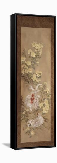Chickens and Chrysanthemums, 1892-Noguchi Yukoku-Framed Stretched Canvas