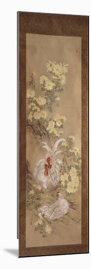 Chickens and Chrysanthemums, 1892-Noguchi Yukoku-Mounted Giclee Print