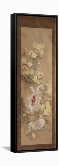 Chickens and Chrysanthemums, 1892-Noguchi Yukoku-Framed Stretched Canvas