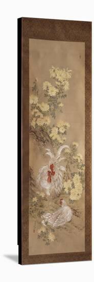 Chickens and Chrysanthemums, 1892-Noguchi Yukoku-Stretched Canvas