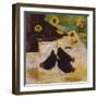 Chickens and Sunflowers-Anuk Naumann-Framed Giclee Print