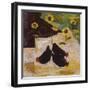 Chickens and Sunflowers-Anuk Naumann-Framed Giclee Print
