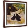 Chickens and Sunflowers-Anuk Naumann-Framed Giclee Print