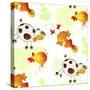 Chickens, Cows, Ducks-null-Stretched Canvas