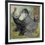 Chickens: Dark Brahmas-Lewis Wright-Framed Art Print