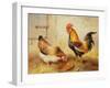 Chickens Feeding, 1920-Walter Hunt-Framed Giclee Print