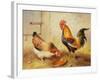 Chickens Feeding, 1920-Walter Hunt-Framed Giclee Print