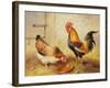 Chickens Feeding, 1920-Walter Hunt-Framed Giclee Print