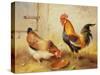 Chickens Feeding, 1920-Walter Hunt-Stretched Canvas