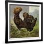 Chickens: Gold Spangled Polish-Lewis Wright-Framed Art Print