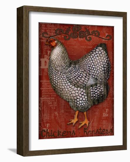 Chickens & Roosters-Kate Ward Thacker-Framed Giclee Print