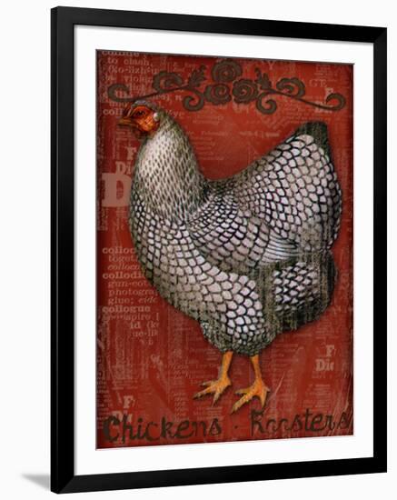 Chickens & Roosters-Kate Ward Thacker-Framed Giclee Print