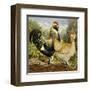 Chickens: Salmon Faverolles-Lewis Wright-Framed Art Print