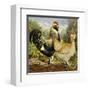 Chickens: Salmon Faverolles-Lewis Wright-Framed Art Print