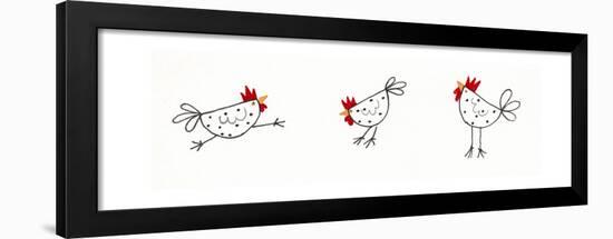 Chickens-Beverly Johnston-Framed Giclee Print