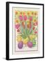 Chicks, Eggs and Flowers, 1995-Linda Benton-Framed Giclee Print