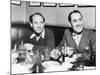 Chico (Left) and Groucho Marx at Lunch in the Famous Brown Derby Restaurant in Hollywood-null-Mounted Photo