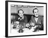Chico (Left) and Groucho Marx at Lunch in the Famous Brown Derby Restaurant in Hollywood-null-Framed Photo