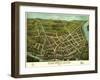 Chicopee, Massachusetts - Panoramic Map-Lantern Press-Framed Art Print