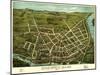 Chicopee, Massachusetts - Panoramic Map-Lantern Press-Mounted Art Print