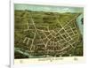 Chicopee, Massachusetts - Panoramic Map-Lantern Press-Framed Art Print