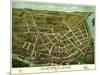 Chicopee, Massachusetts - Panoramic Map-Lantern Press-Mounted Art Print