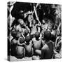 Chief Acts Out a Story to Bushman Children, Southern Kalahari Desert in Central Southern Africa-Nat Farbman-Stretched Canvas