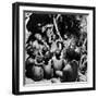 Chief Acts Out a Story to Bushman Children, Southern Kalahari Desert in Central Southern Africa-Nat Farbman-Framed Photographic Print