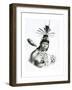 Chief Camacan Mongoyo from 'A Pitoresque and Historical Trip to Brazil' by Jean Baptist Debret-Charles Etienne Pierre Motte-Framed Giclee Print