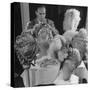 Chief Hair Stylist Sydney Guilaroff, Styling Wigs at the MGM Studio-Walter Sanders-Stretched Canvas