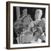 Chief Hair Stylist Sydney Guilaroff, Styling Wigs at the MGM Studio-Walter Sanders-Framed Photographic Print