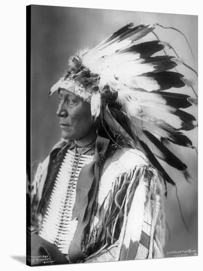 Chief Hollow Horn Bear, Sioux, 1898-Frank A. Rinehart-Stretched Canvas