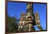 Chief Johnson Tlingit totem pole, beautiful sunny summer day, Ketchikan, Southern Panhandle, Southe-Eleanor Scriven-Framed Photographic Print