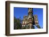 Chief Johnson Tlingit totem pole, beautiful sunny summer day, Ketchikan, Southern Panhandle, Southe-Eleanor Scriven-Framed Photographic Print