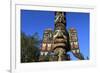 Chief Johnson Tlingit totem pole, beautiful sunny summer day, Ketchikan, Southern Panhandle, Southe-Eleanor Scriven-Framed Photographic Print