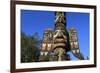 Chief Johnson Tlingit totem pole, beautiful sunny summer day, Ketchikan, Southern Panhandle, Southe-Eleanor Scriven-Framed Photographic Print