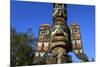 Chief Johnson Tlingit totem pole, beautiful sunny summer day, Ketchikan, Southern Panhandle, Southe-Eleanor Scriven-Mounted Photographic Print