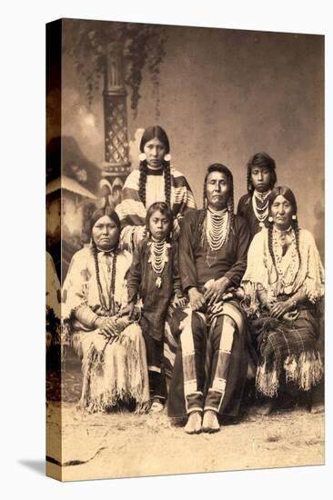 Chief Joseph and Family Members, Circa 1877-F.M. Sargent-Stretched Canvas