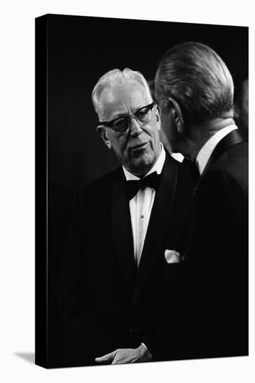 Chief Justice Earl Warren Speaking with President Lyndon Johnson, May 11, 1968-null-Stretched Canvas